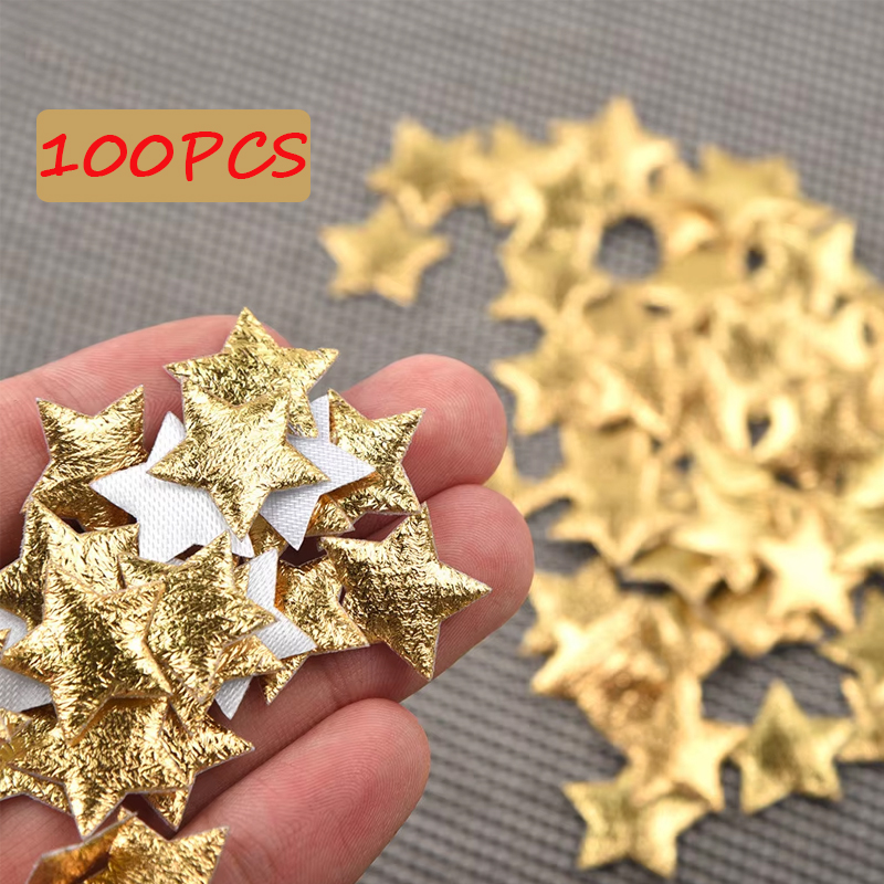 Embellishments For Scrapbooking - 100 Pezzi Stelle Dorate/Argentate per Decorazioni