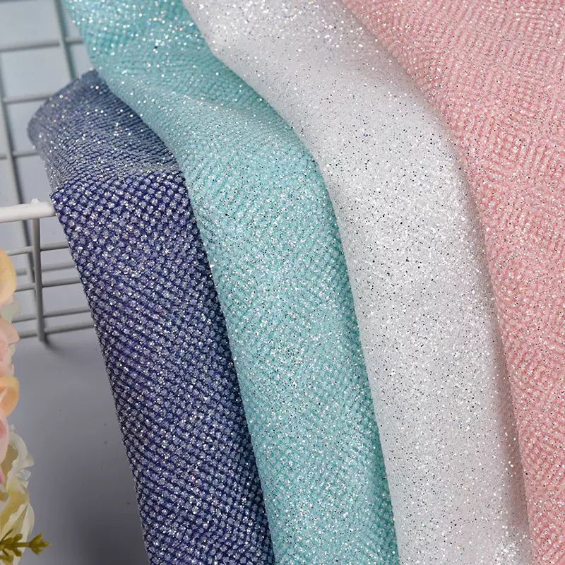 Crystal Mesh Fabric - Tessuto in Rete con Paillettes Glitterate