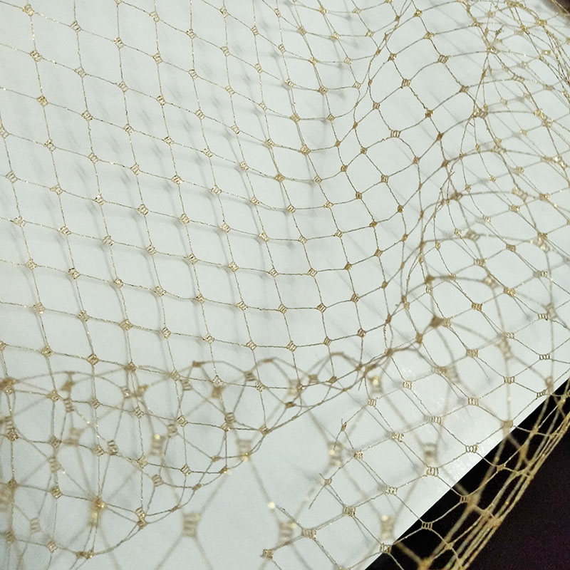 Crystal Mesh Fabric - Tessuto a rete nera a trama