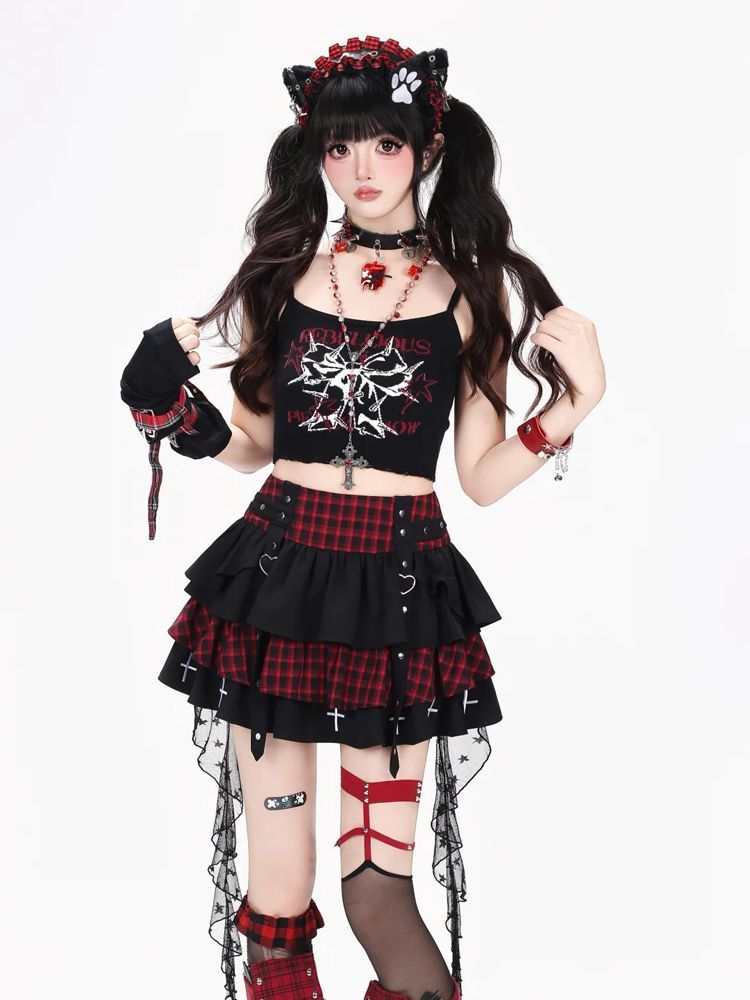 Set 3 Pezzi Y2K Punk Gothic Ka - Elastic Lace Trim recensione e prezzo