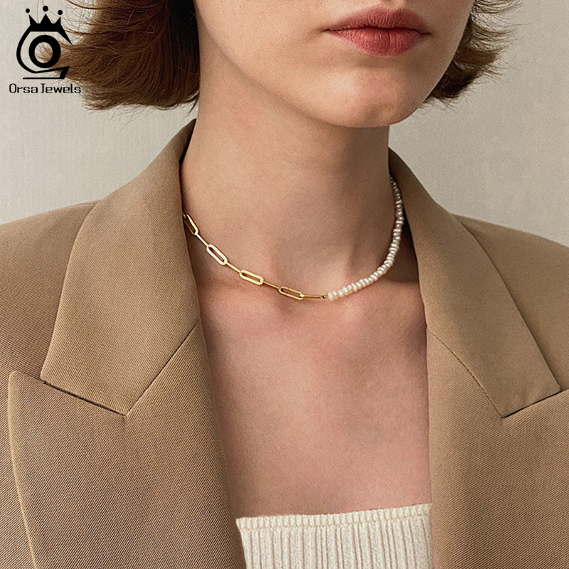 ORSA JEWELS Collana a catena c - Pearl Trim Chain recensione e prezzo