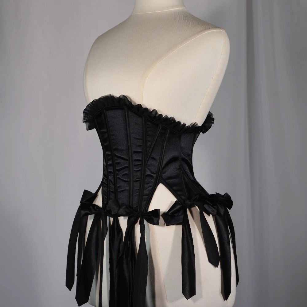 Corsetto Nero da Donna con Lac - Tassel Fringe Trim recensione e prezzo